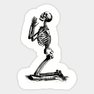 Praying Skeleton Sticker